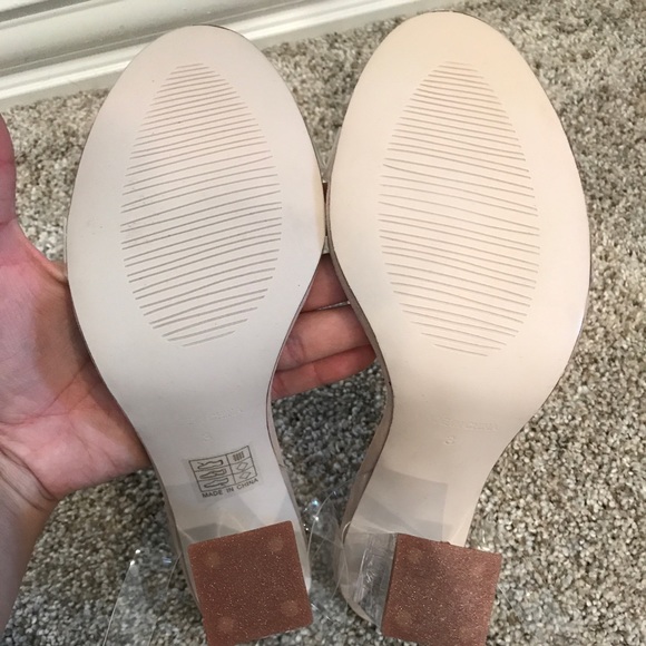 Nude Clear Block Heel - Picture 5 of 6